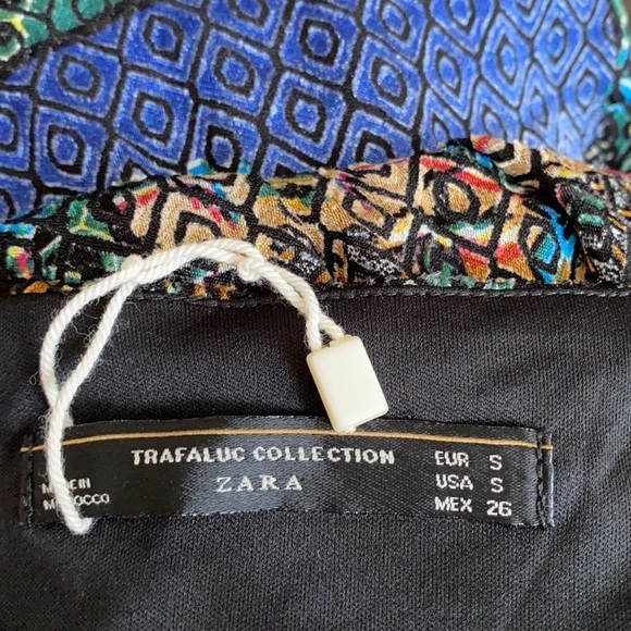 NWOT. Zara Patchwork Print Midi Dress. Size S. - Picture 8 of 11